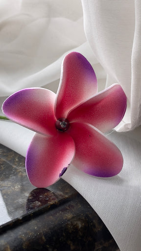 Tiare Flower With Black Pearl Hair Sei