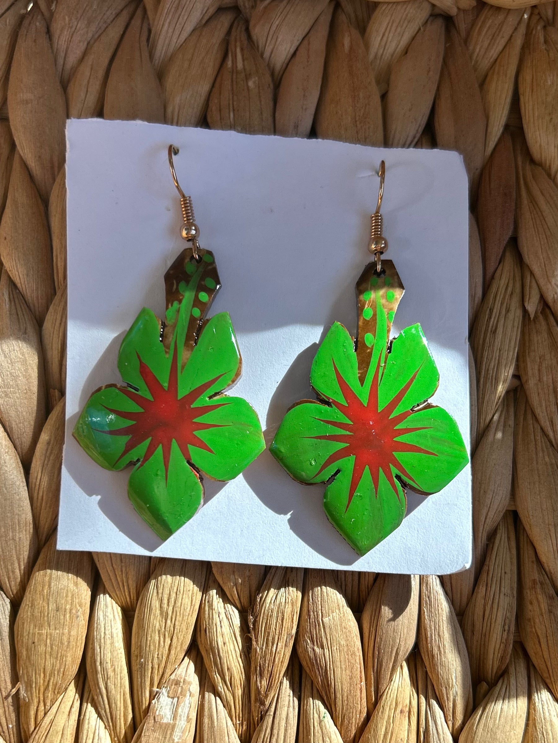 Made in Samoa acrylic earrings