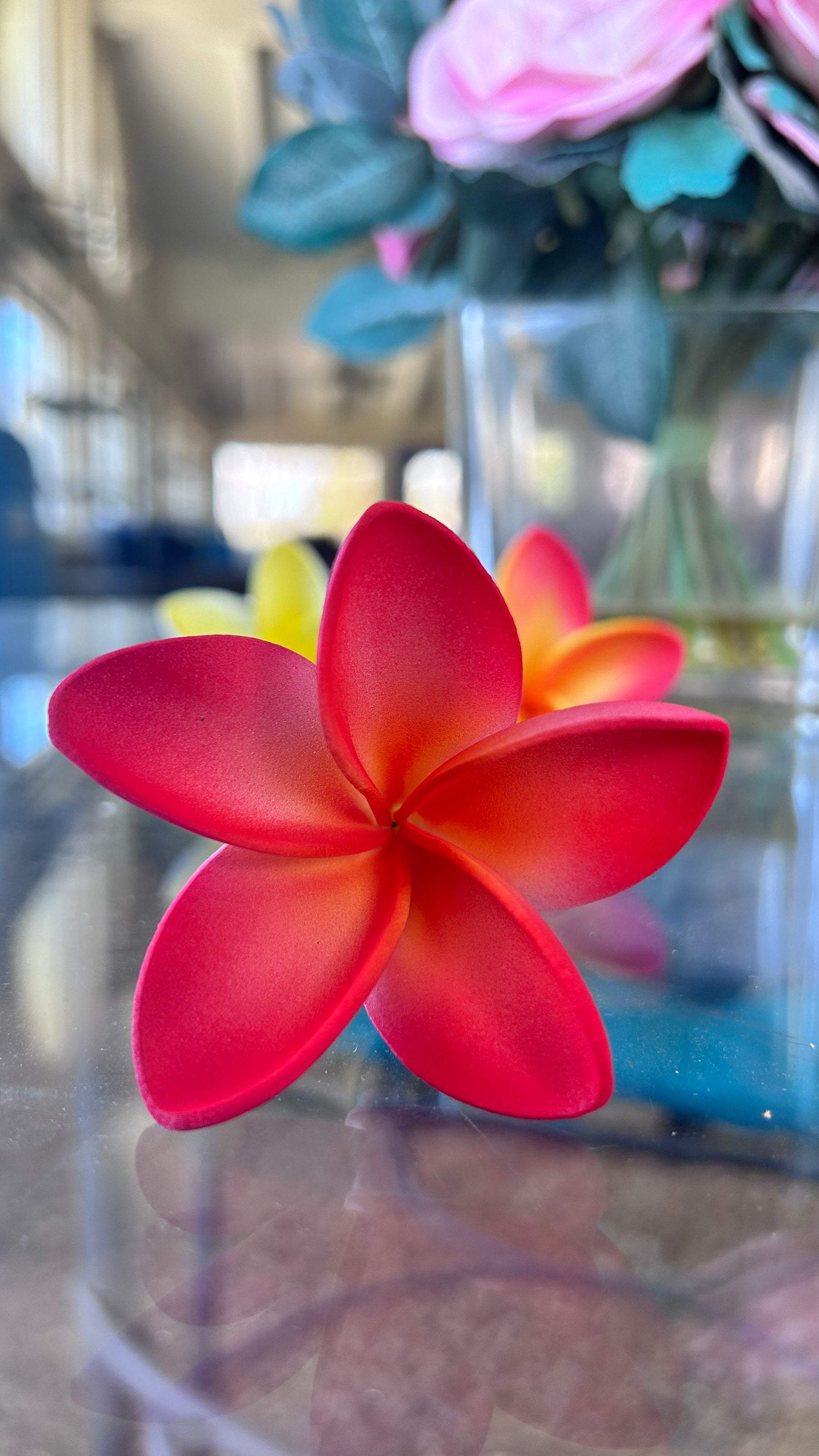 Mini plumeria with stem solid
