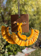 Pele raffia earrings