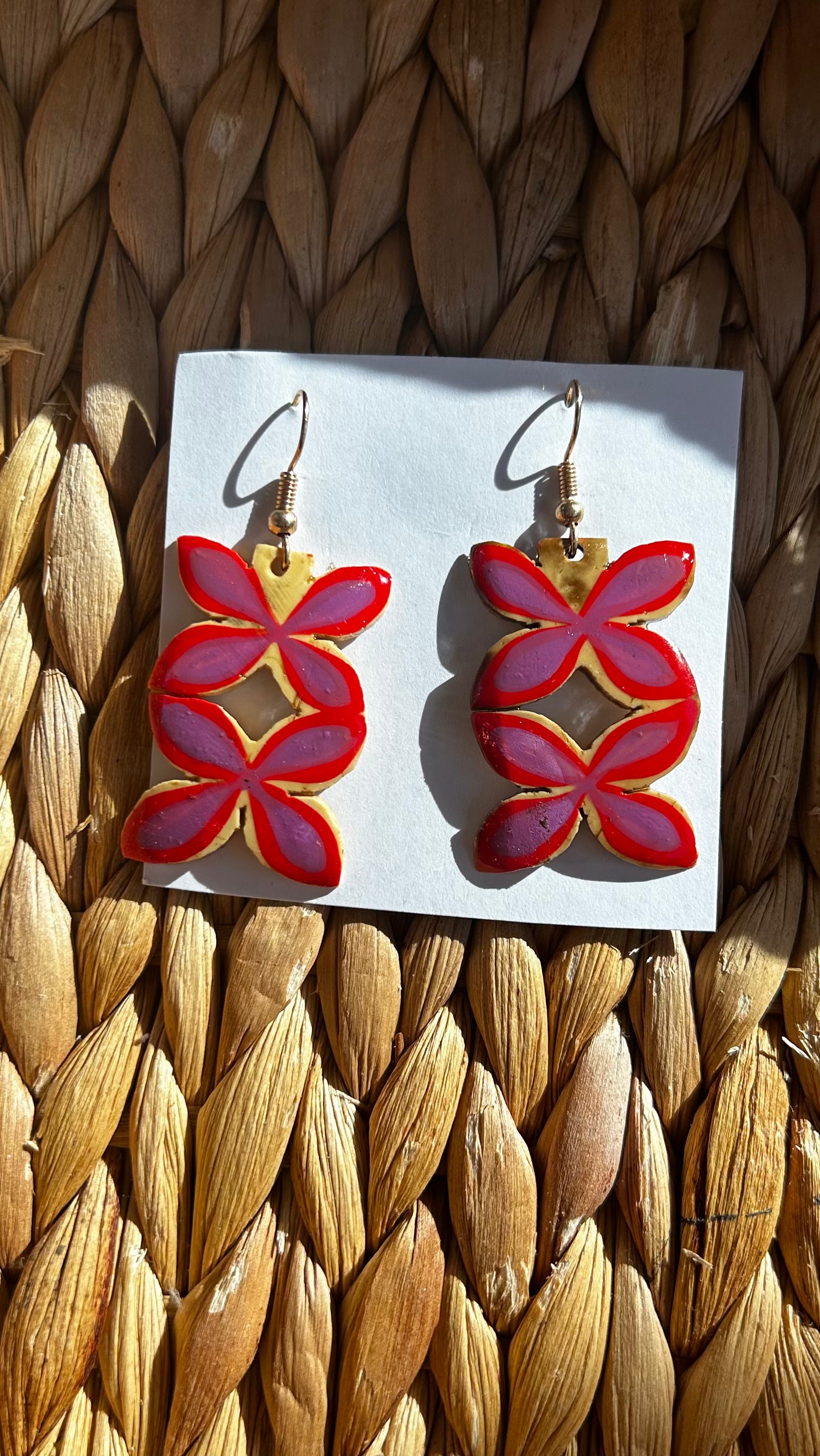 Made in Samoa acrylic earrings