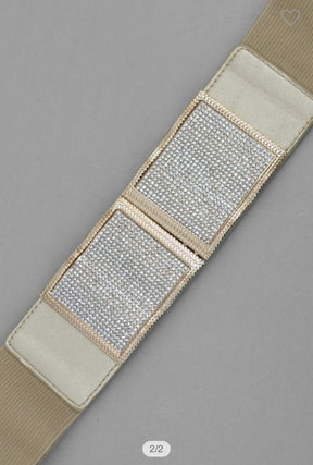 Wave Square Buckle Elastic Belt