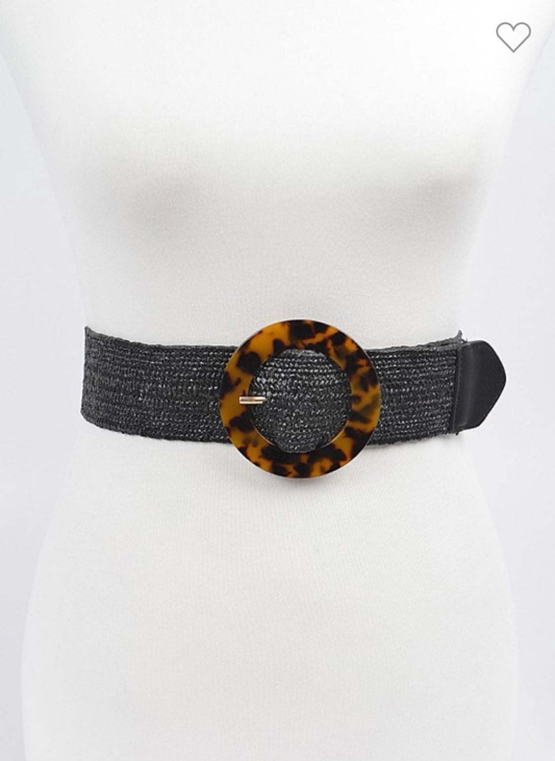 Turtle Shell buckle stretch belt