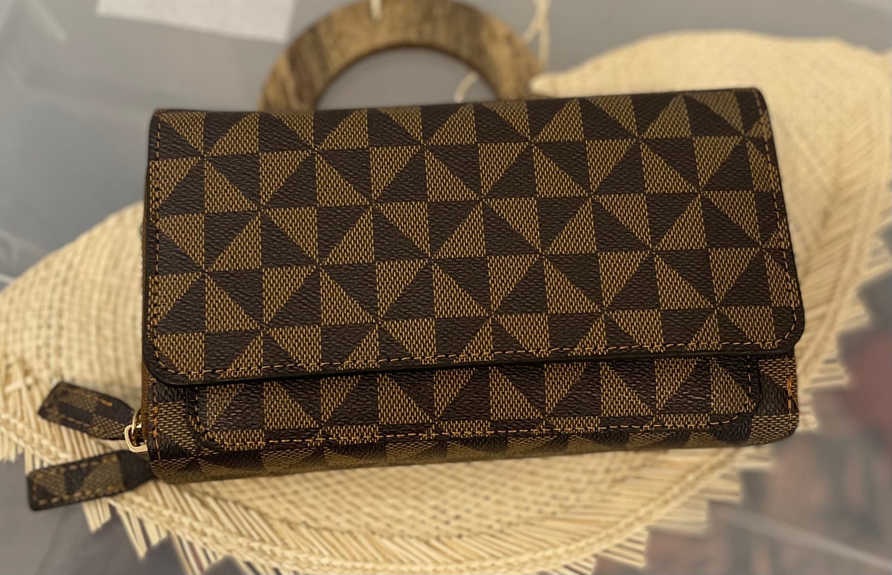 Manulua Double Zipper Crossbody Phone Wallet