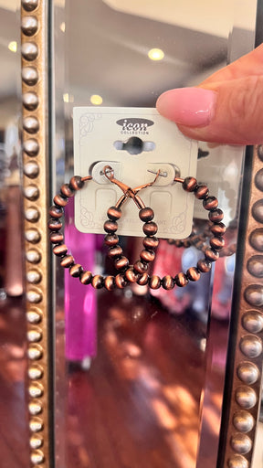 Navajo pearl hoops