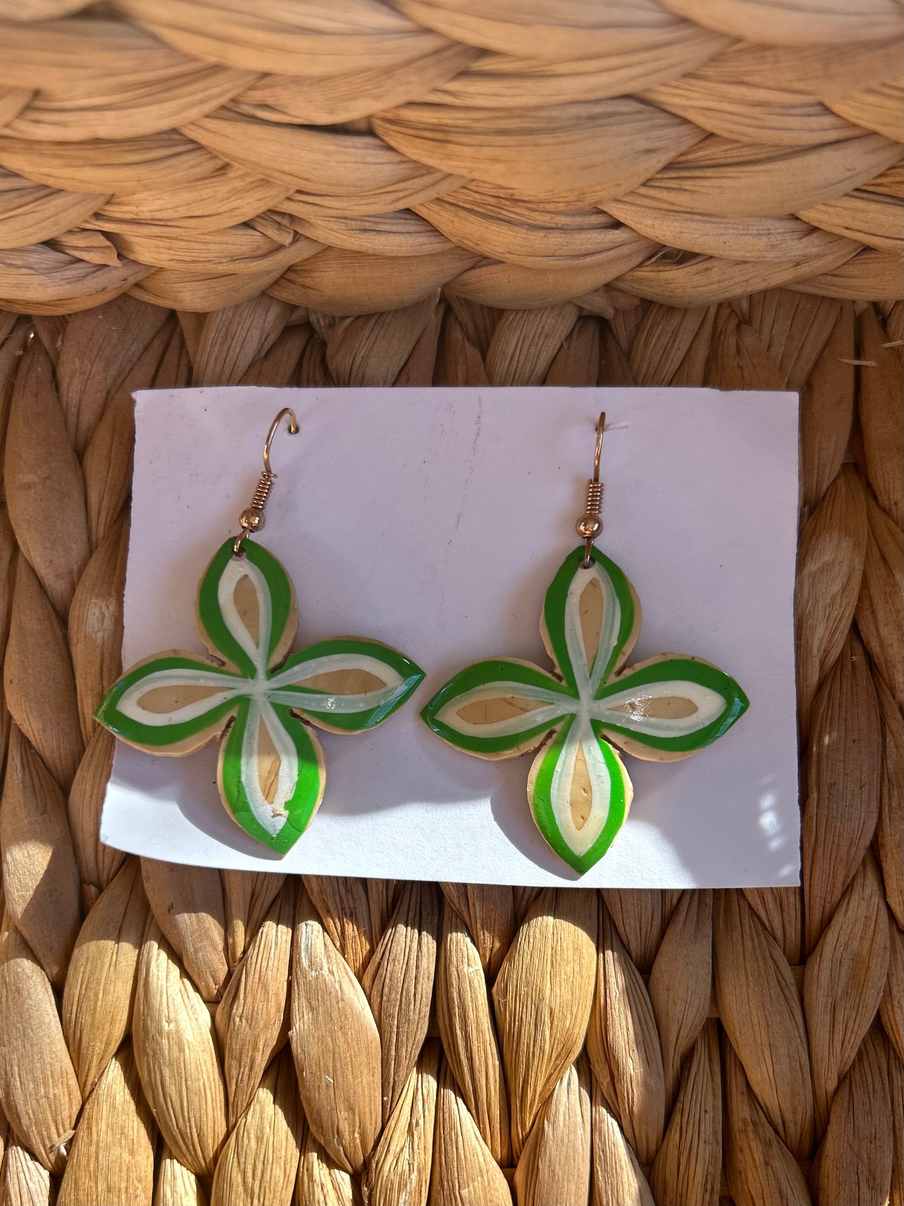 Made in Samoa acrylic earrings