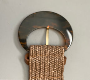 Turtle Shell buckle stretch belt