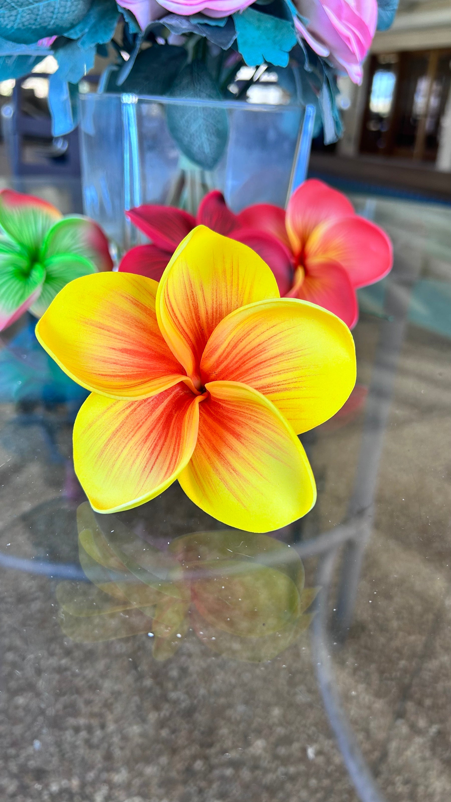 Ombré Plumeria with stem