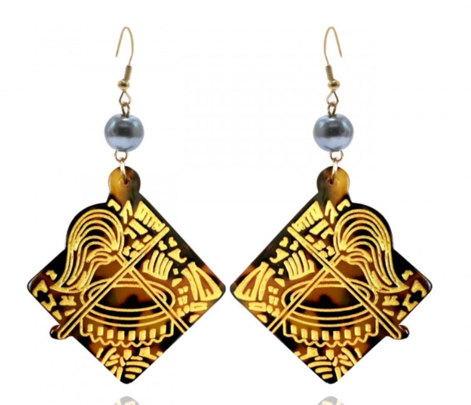 Tanoa Acrylic with Pearl Earrings