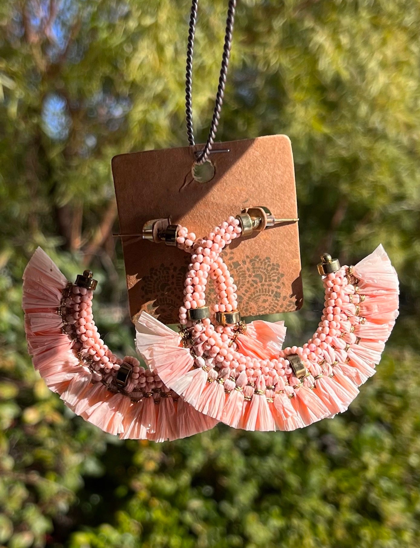 Pele raffia earrings