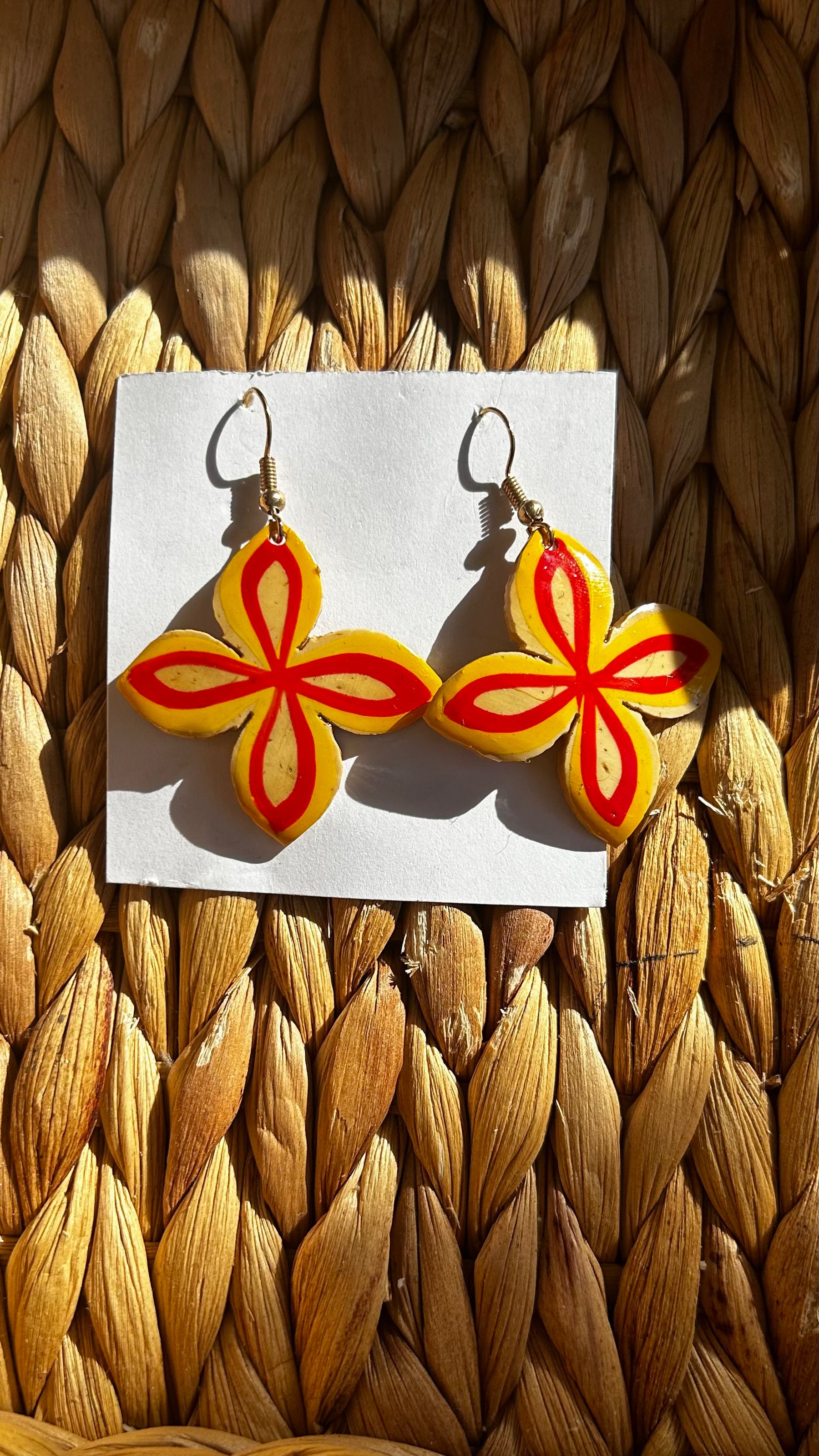 Made in Samoa acrylic earrings
