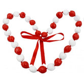 Red & White Kukui Lei