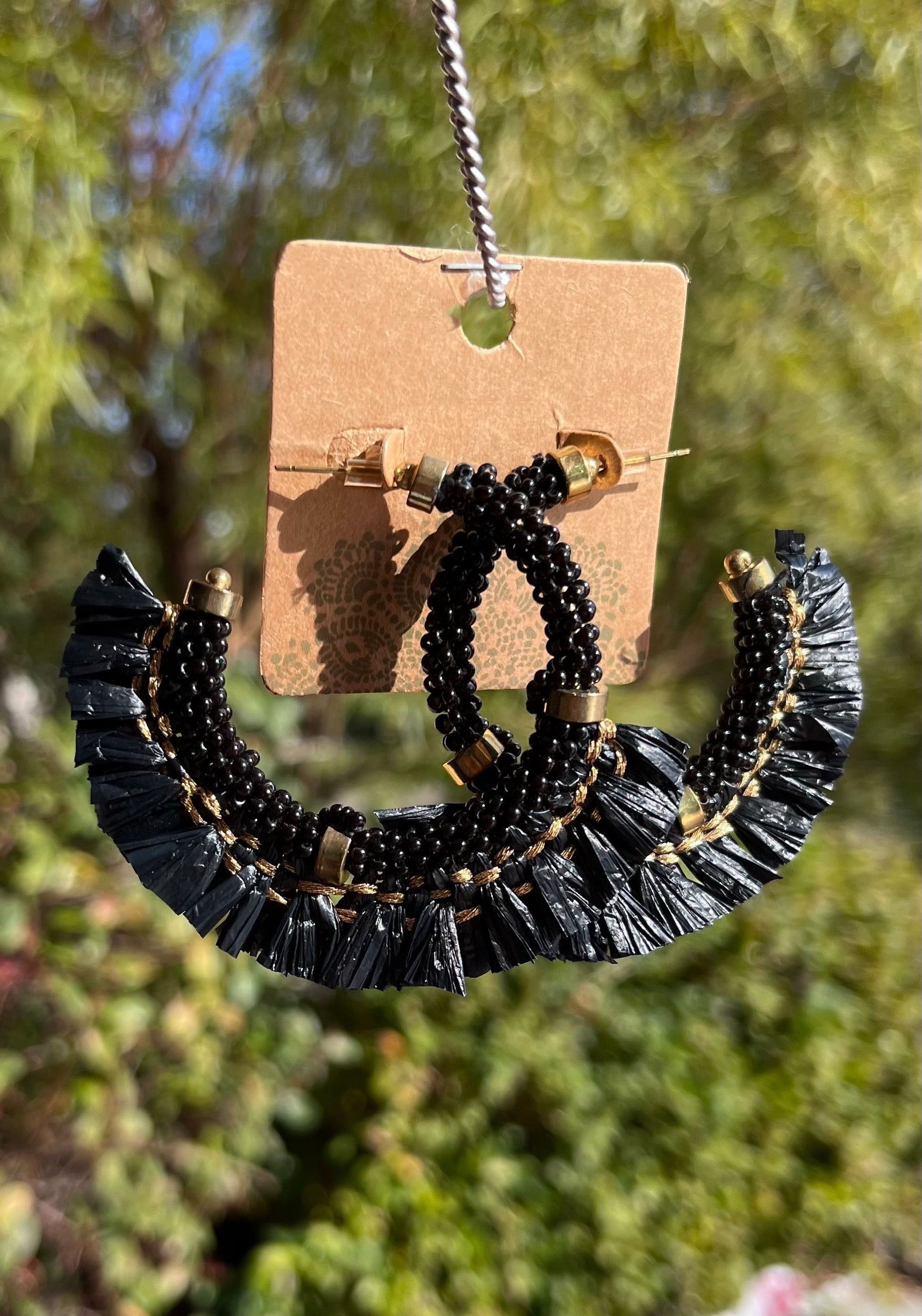 Pele raffia earrings