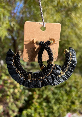 Pele raffia earrings