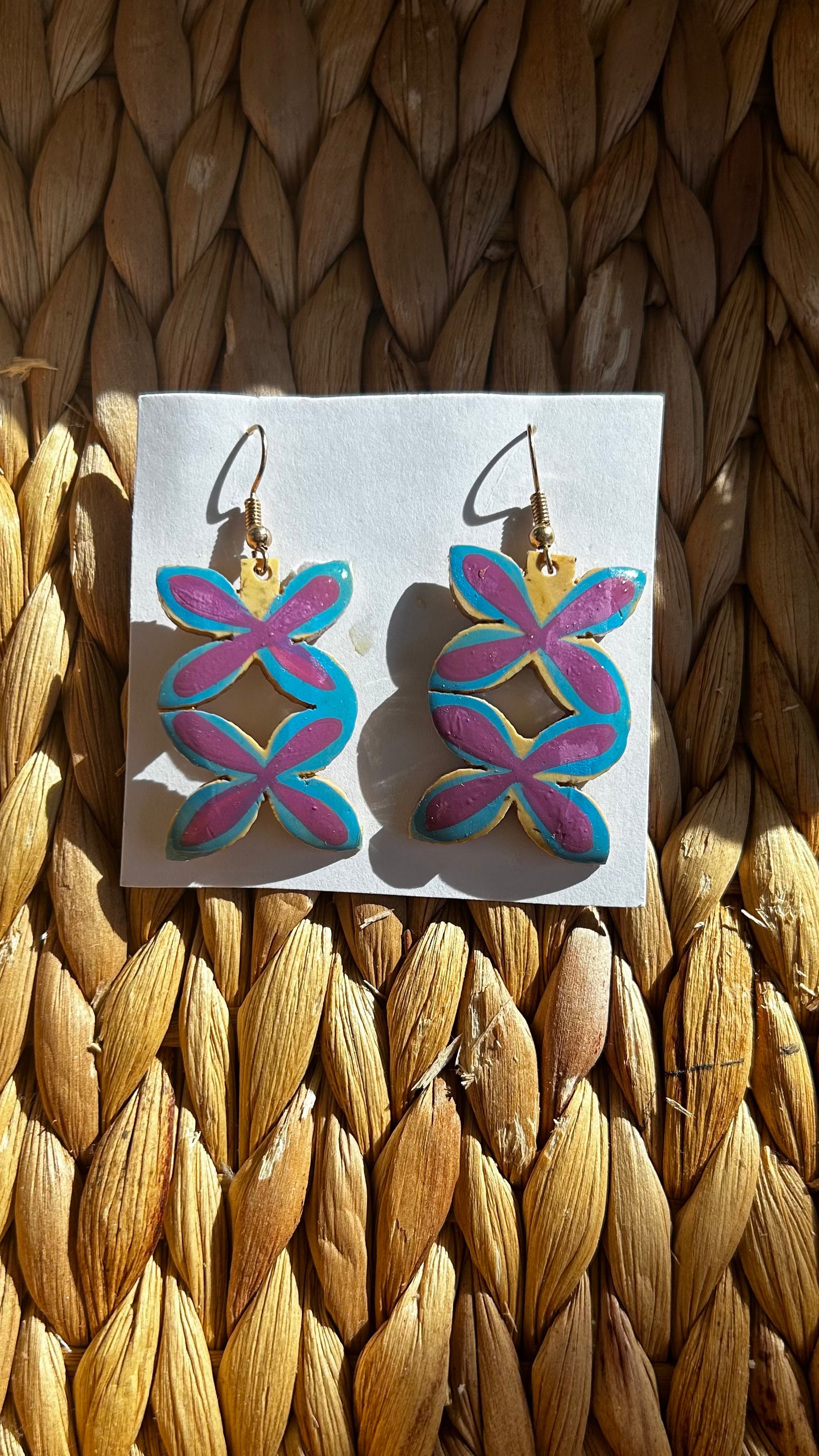 Made in Samoa acrylic earrings