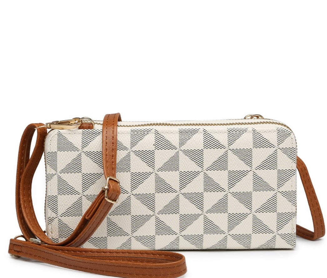 Manulua Double Zipper Crossbody Phone Wallet
