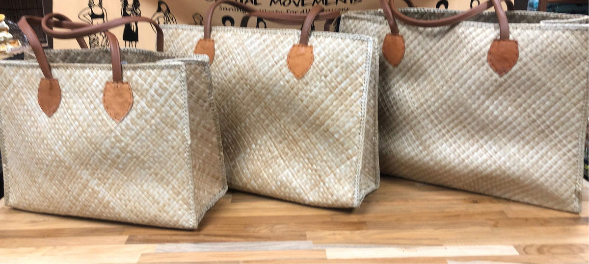 Lauhala Leather Oversized Bags
